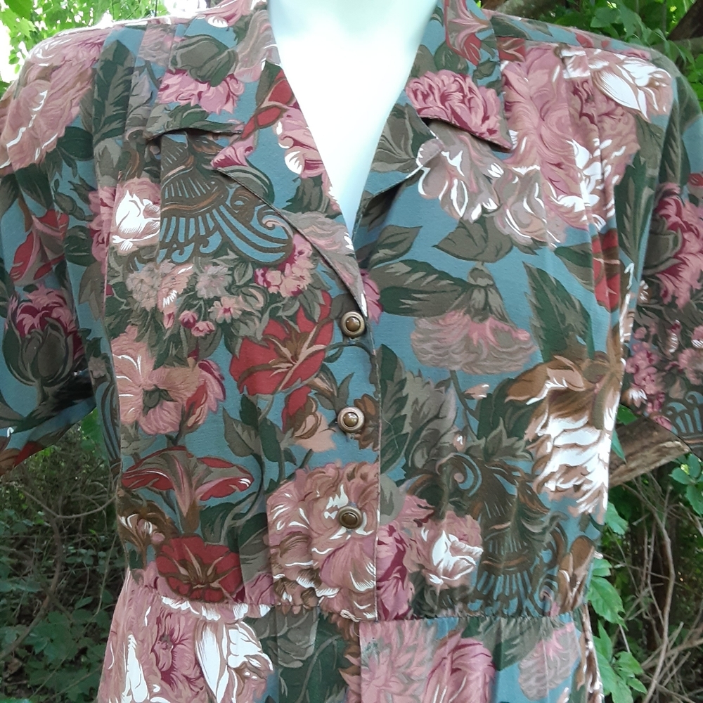 60s floral dress in 14 - Picture 5 of 5